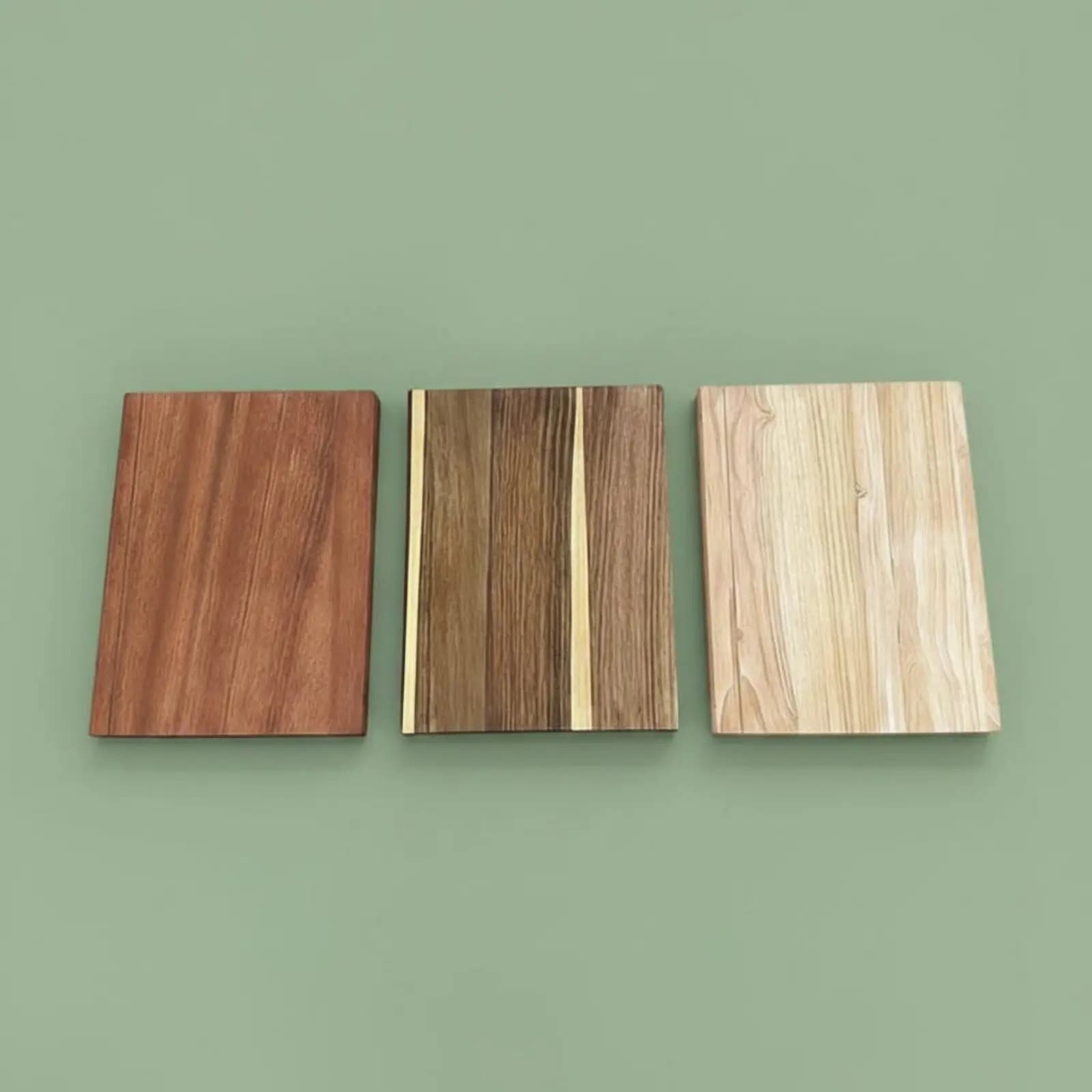 Set di 3 Taglieri a Forma di Libro, Set di Taglieri in Legno Spesso con Supporto, Utensili da Cucina