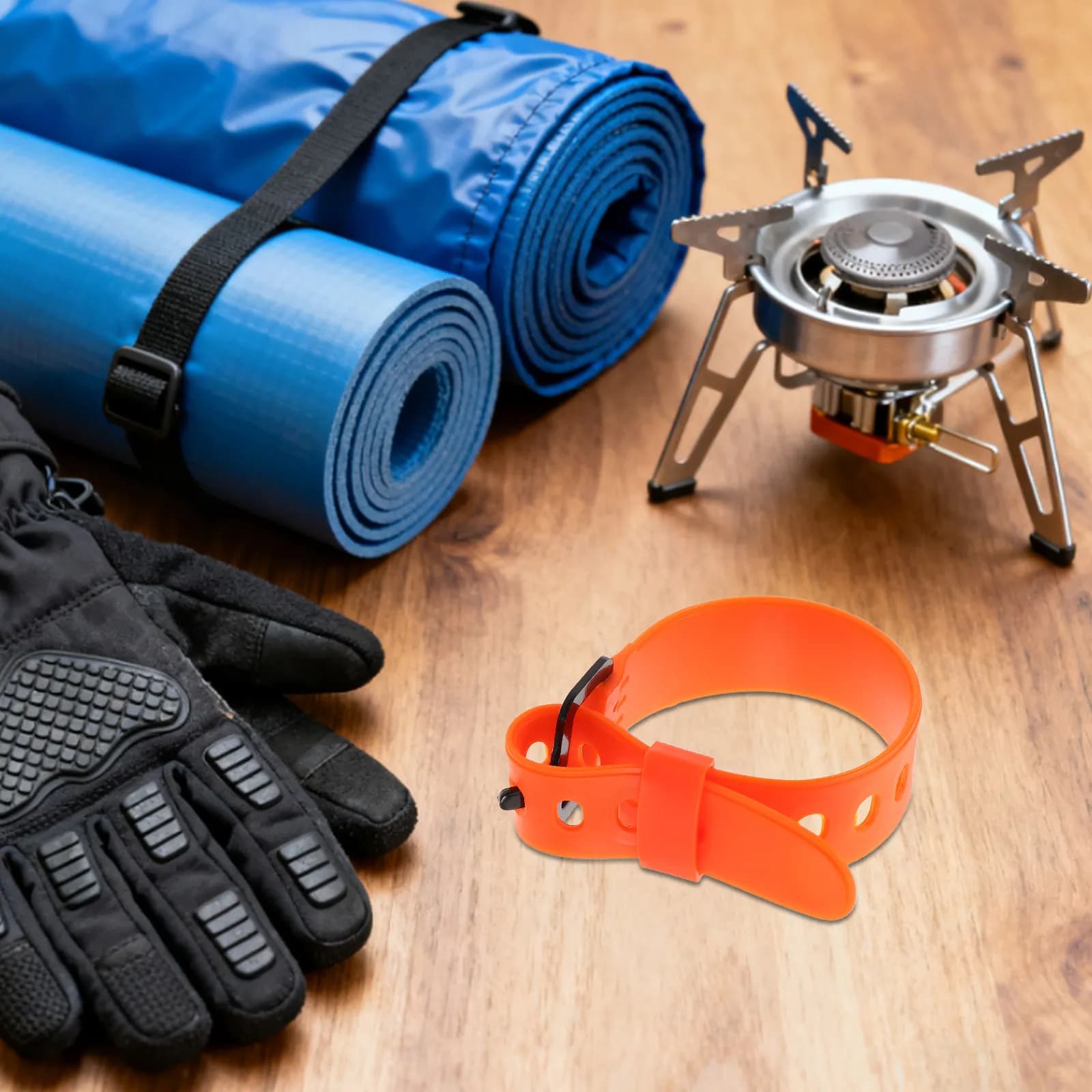 Set di 4 Cinghie Regolabili per Scarponi da Sci, Resistenti al Freddo, per Trasporto e Fissaggio Snowboard, con Sistema di Serraggio Rapido