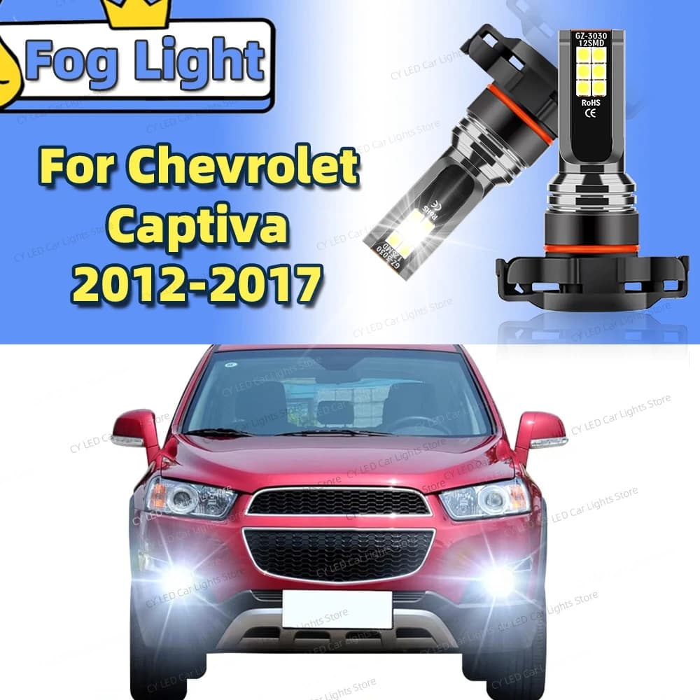 2 pezzi LED fendinebbia anteriore lampadine per auto 6000K per Chevrolet Captiva 2012 2013 214 2015 2016 2017 Canbus Plug and Play