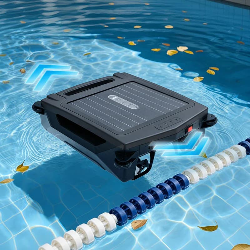 Robot Pulitore Automatico per Piscine con Skimmer di Superficie, Alimentato a Energia Solare, Alta Efficienza, Personalizzabile, per Hotel