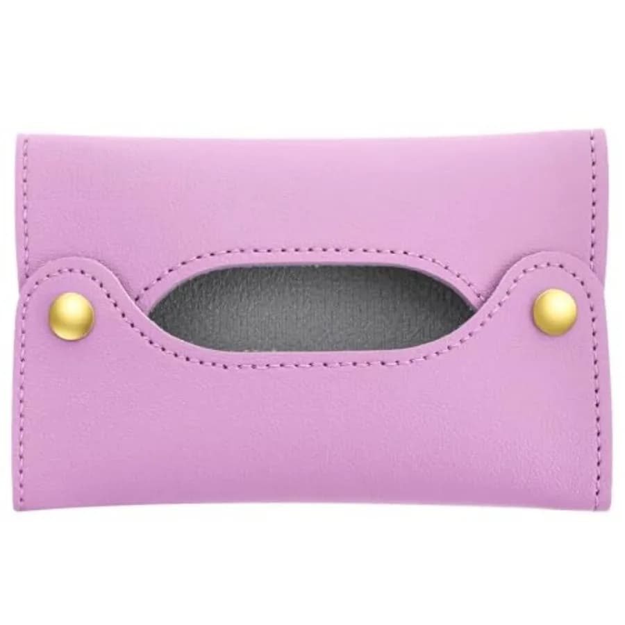 Pocket Tissue Holder, Tissue Holder for Purse, Pocket Paper Towel, Soft PU Leather Reusable Travel Pouch Paper Box Bag for Face