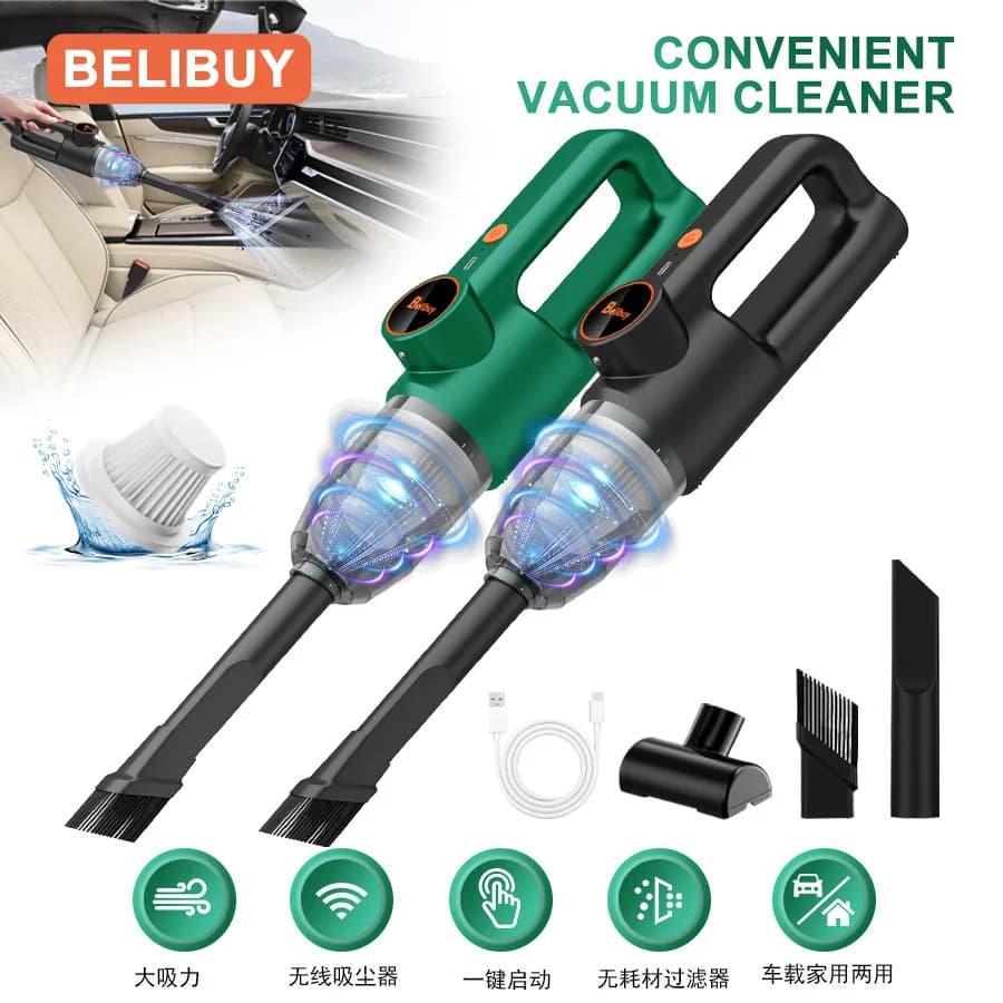 Aspirapolvere per auto Soffiatore per polvere portatile ad alta potenza con ricarica wireless portatile all-in-one