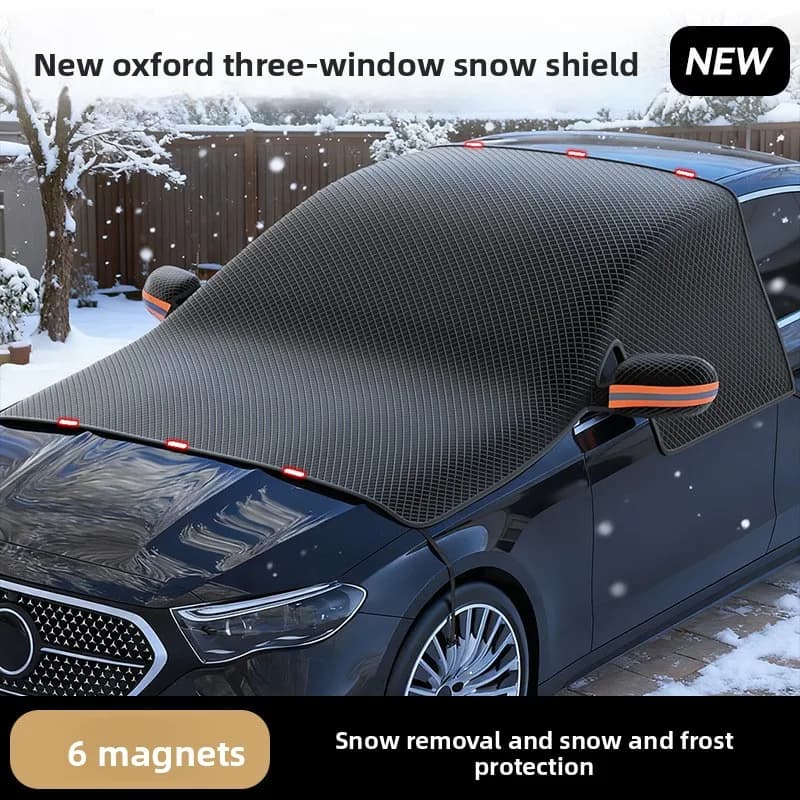 Copertura universale per parabrezza anteriore per auto in tessuto Oxford Parabrezza per auto Copertura per parasole da neve con striscia riflettente Copertura per neve invernale