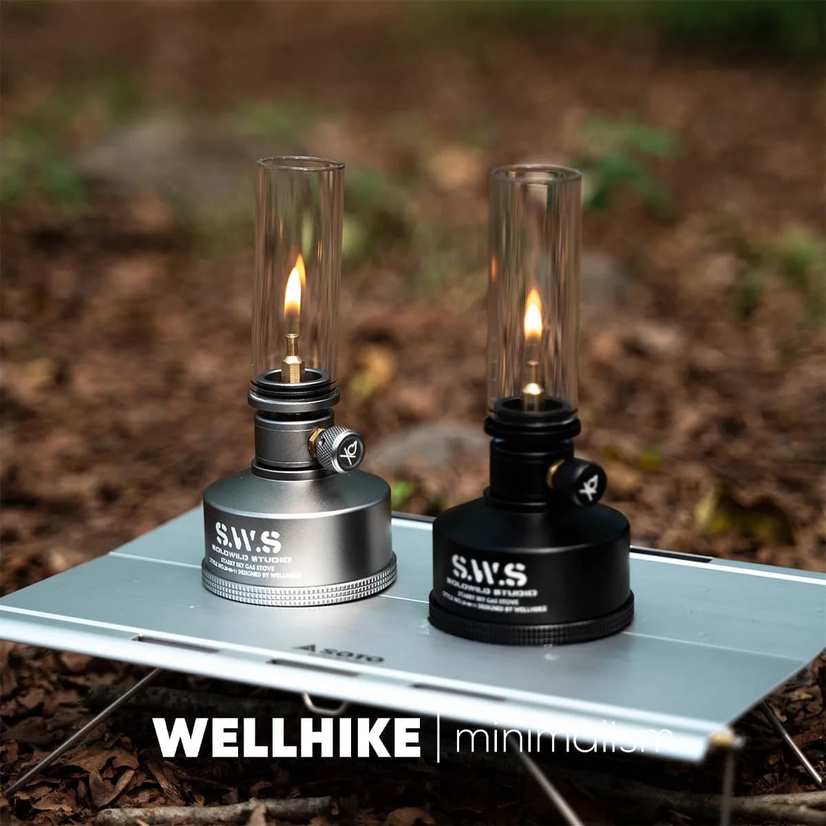 Portable Gas Camping Lamp Mini Tank for Candle Light Gas stove optional