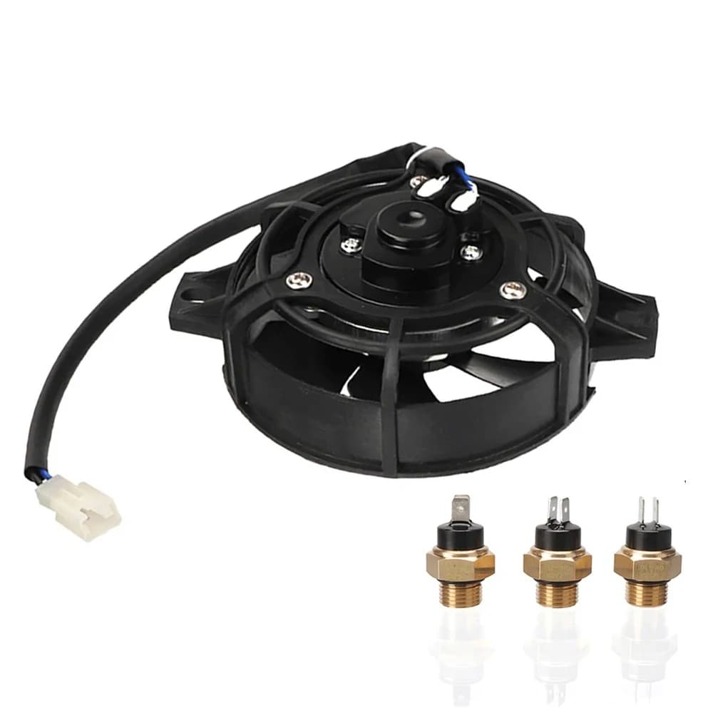 Moto 4 Pollici Radiatore Ventola Di Raffreddamento Radiatore Olio Acqua di Raffreddamento Ventola Elettrica Per HONDA KAYO Dirt Bike Go Kart Quad Accessori