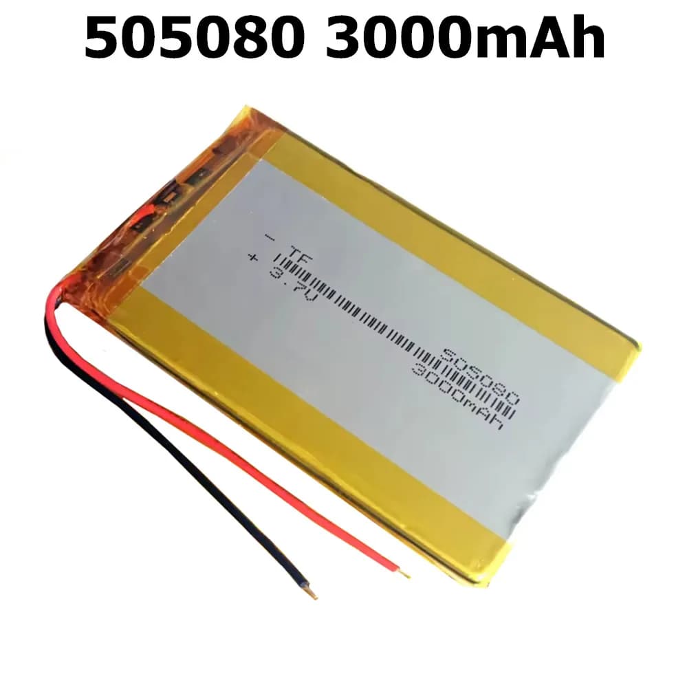 Batteria Ricaricabile ai Polimeri di Litio 3.7V 3000mAh 505080 per MP3 GPS PSP Tablet PC PAD MID DVD Power Bank Laptop
