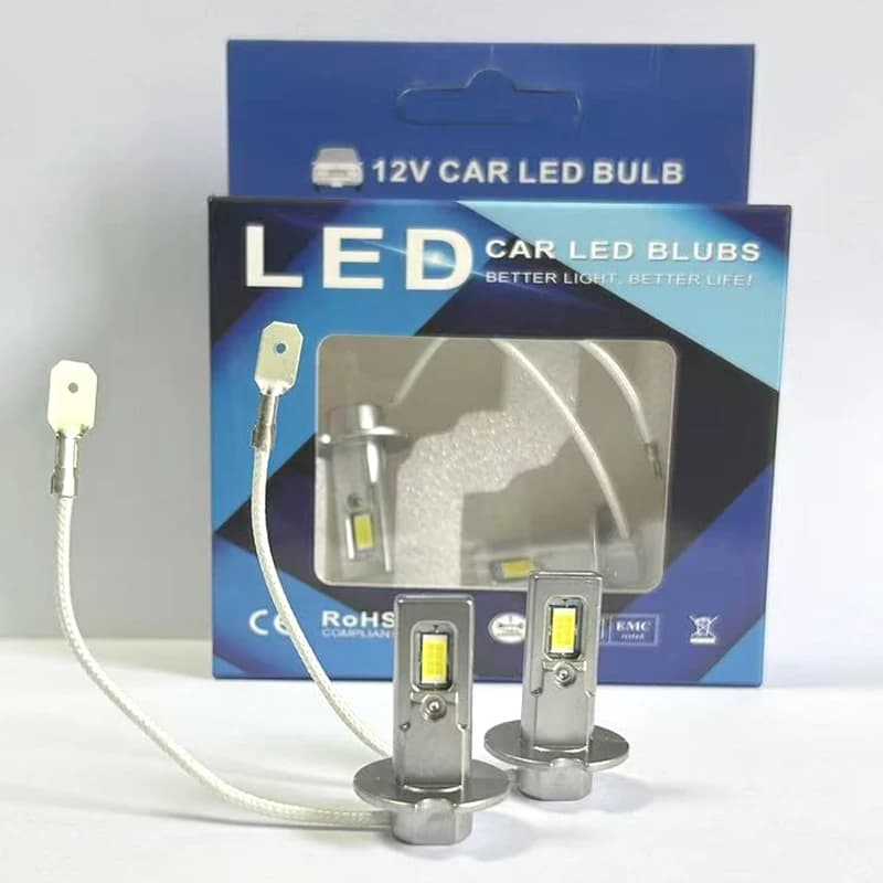 Lampadina per fari a LED H3 Faro fendinebbia Dimensioni 1:1 Replica Plug And Play Luce per auto ultra luminosa ad alta potenza 12V 120W 12000LM 2 pezzi