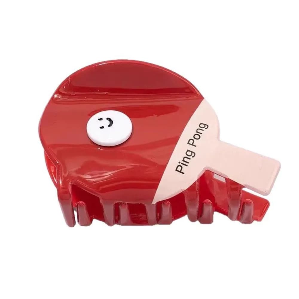 Korean style clamps for ping pong and badminton rack, shark-shaped acrylic clip, geometric hair accessory, ping pong hair clip