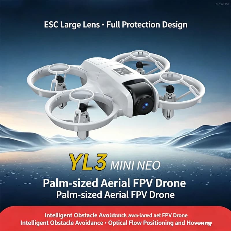 Mini Drone YT YL3 con Doppia Fotocamera, Posizionamento Ottico, Schermo Pieghevole, Telecomando, Quadricottero RC