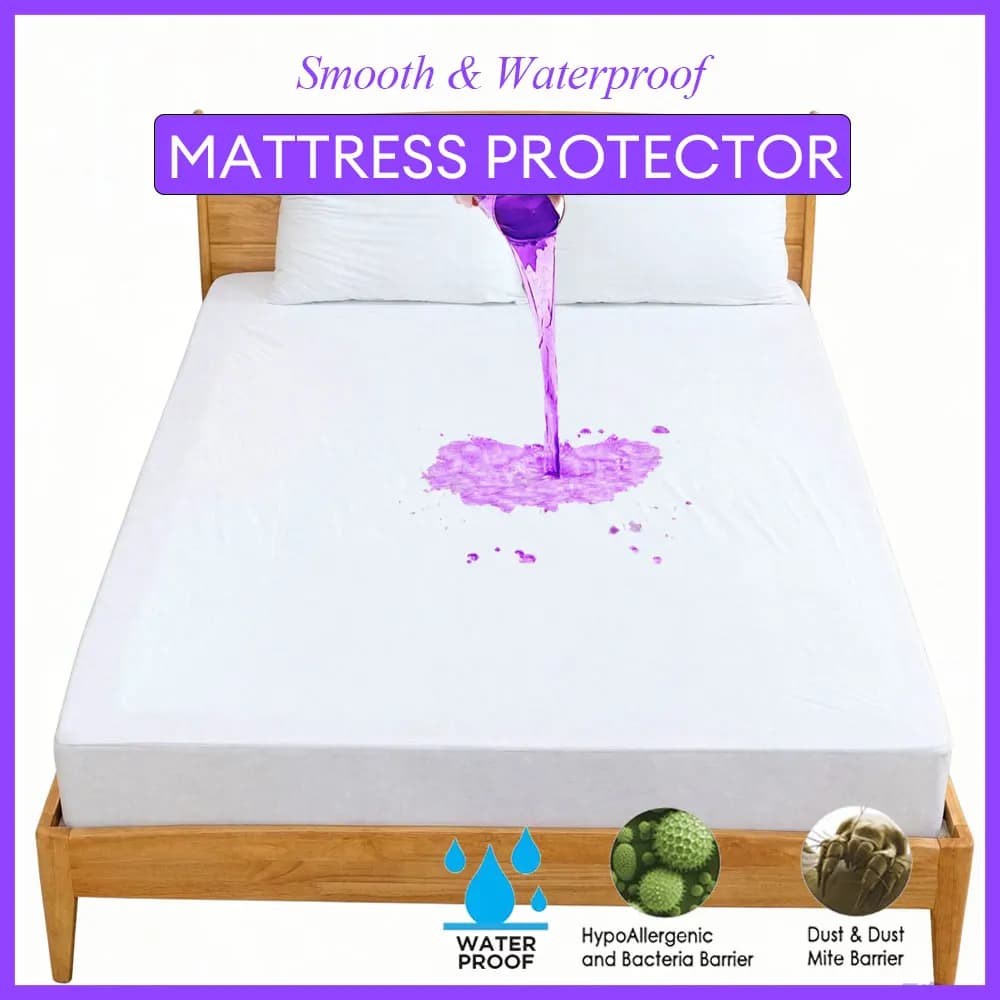 Waterproof Mattress Cover Fitted Sheet Bed Pad Protector Twin/Full/Queen/King Protection Against Spills & Pests