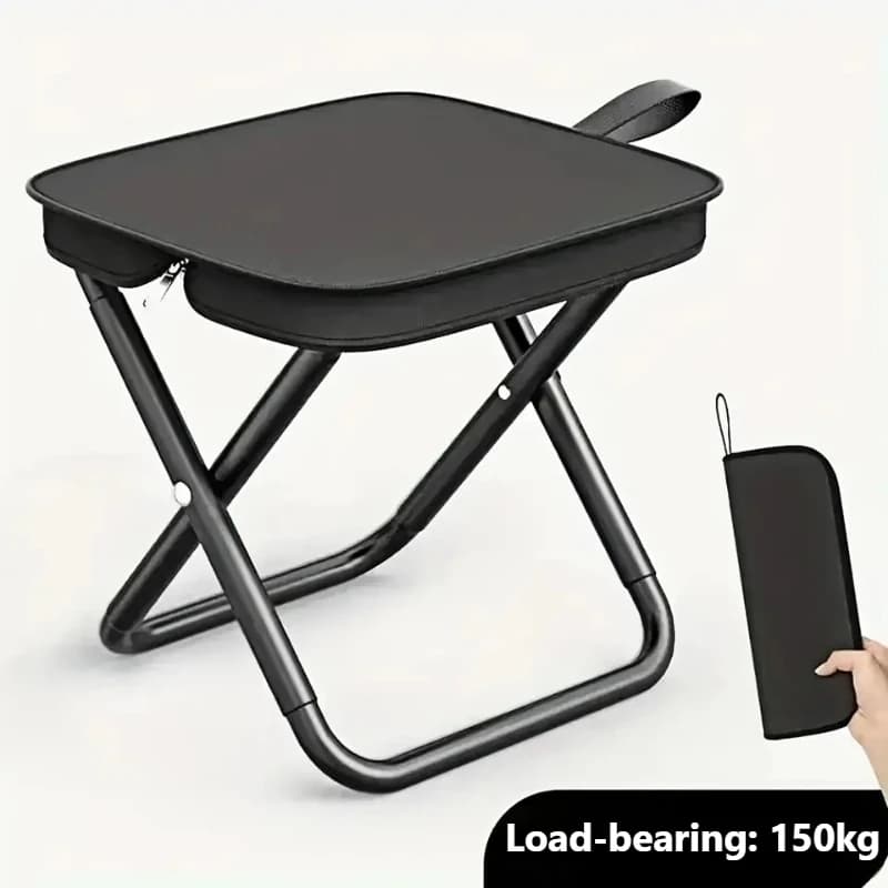 Sedia da Campeggio Pieghevole Portatile 2026, Sgabello Leggero da Pesca per Picnic all'Aperto, Sgabello Pieghevole da Viaggio Stile Borsa, Mini Sgabello