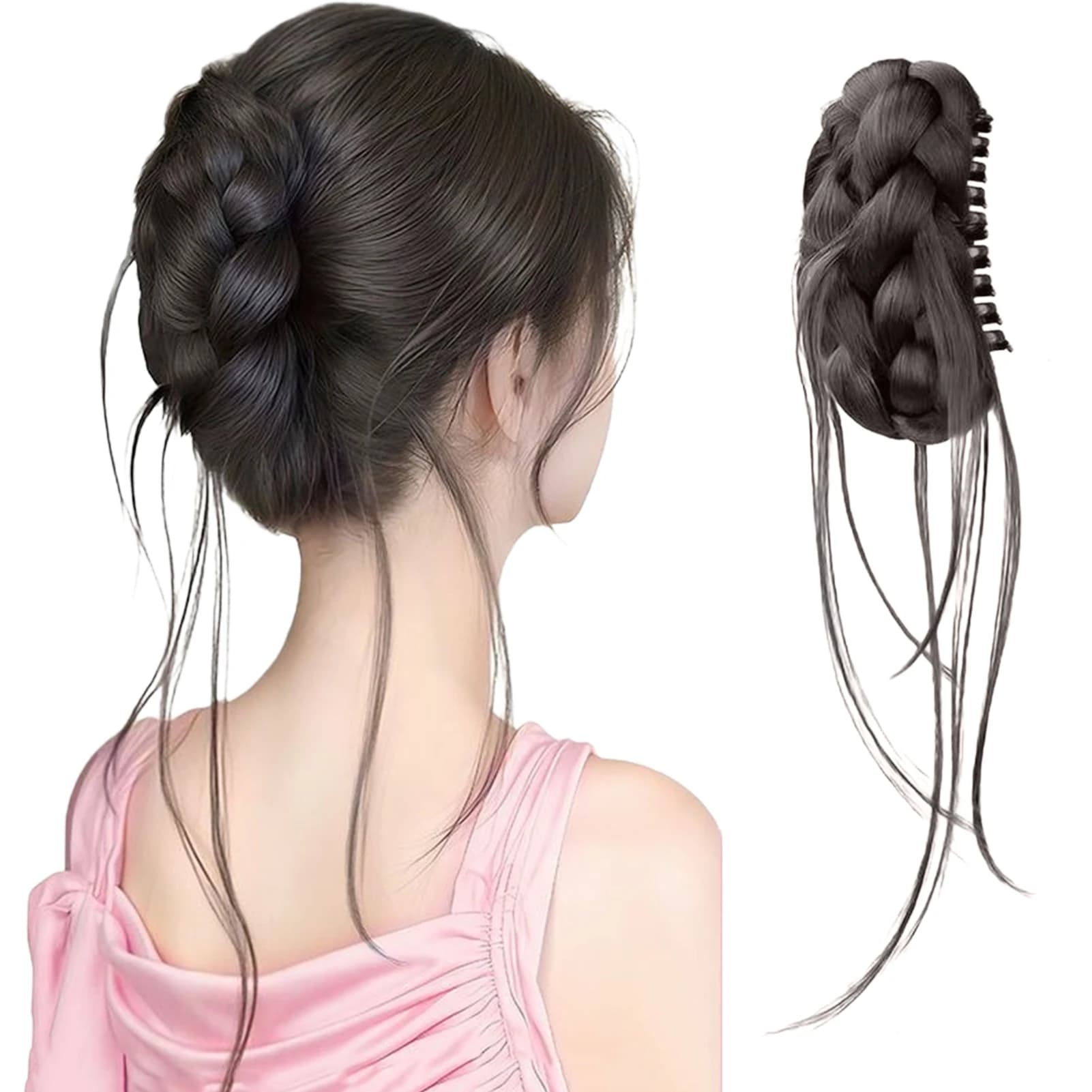 Clip per chignon finto disordinato in fermagli per mascella per donna Accessori per capelli versatili Copricapo per capelli Accessorio fai da te per acconciature