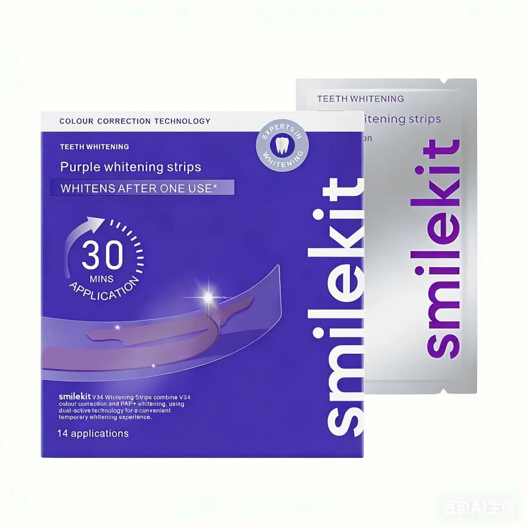 14 Stripes Paia Whitenings for Tooths, Wall decals Purple for Dental Cleaning, Removing Macchie, Oral Hygiene Stickers, Denti Care Patch