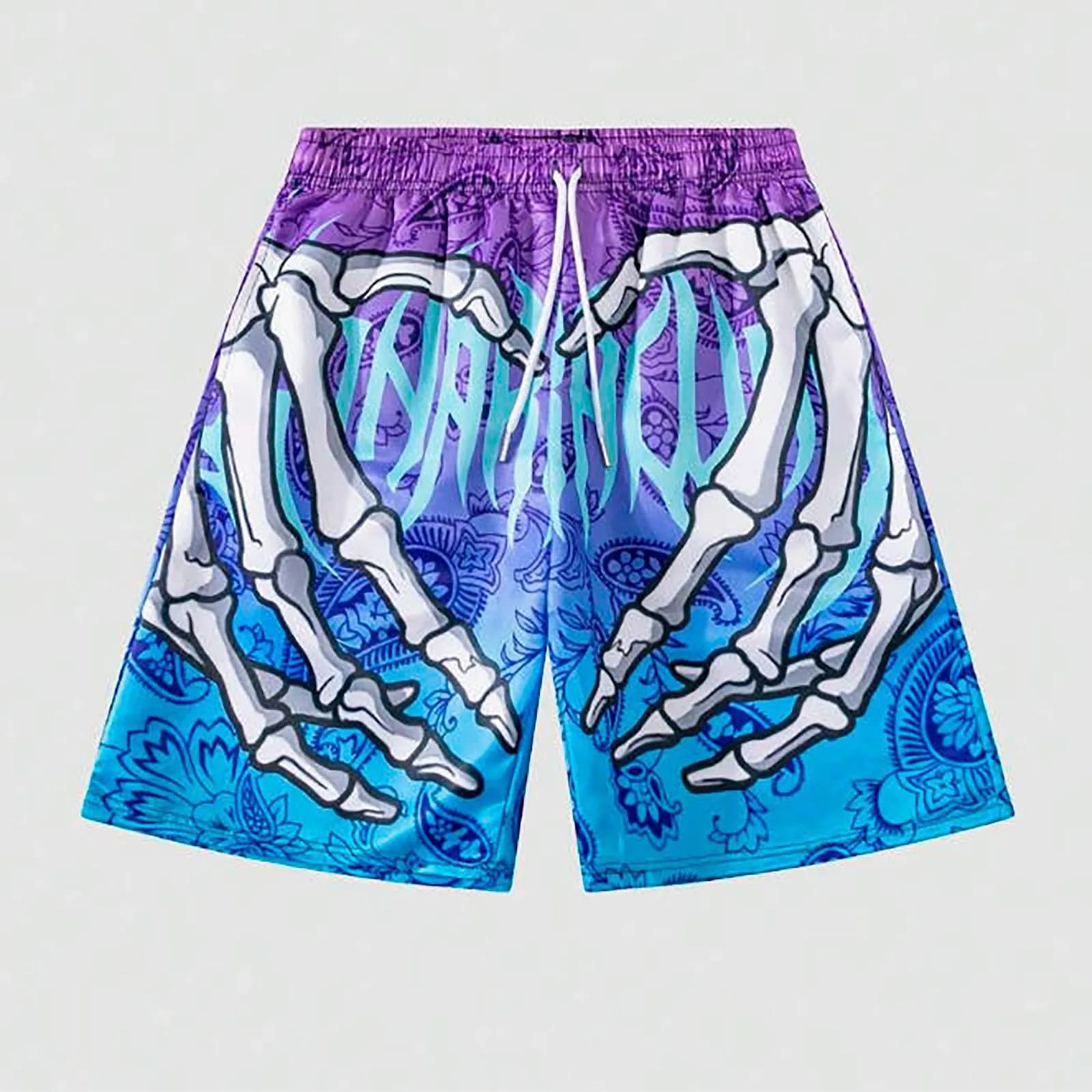 Pantaloncini da jogging in vita elastica Pantaloncini da bagno Pantaloncini da surf estivi Nuovi pantaloncini da spiaggia con stampa 3D a mano Pantaloncini Y2k per uomo