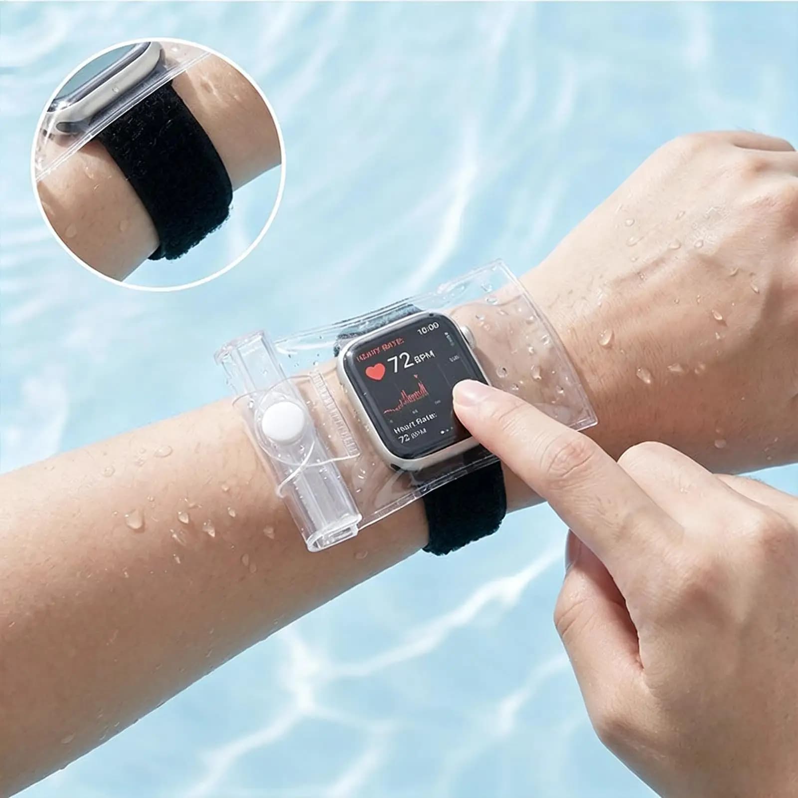 Swimming Watch Cover Kids Touchscreen Diving Smartwatch Bag Diving Watch Protective Cover For Snorkeling Pool Surfing Outdoor
