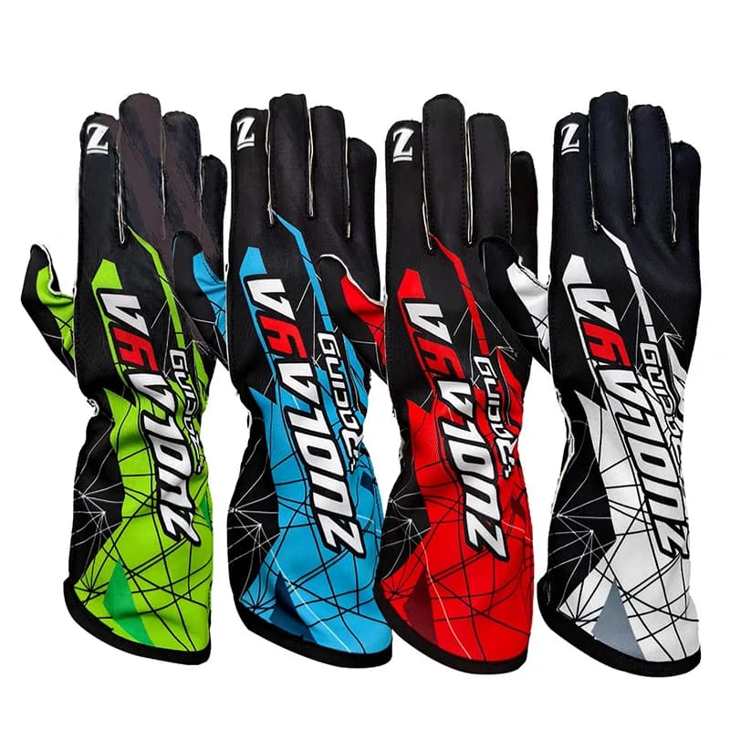 Nuovi guanti da kart per auto traspiranti Guanti da corsa per moto Guanti da corsa Go Kart da uomo antiscivolo in silicone Uomo Donna Bambini