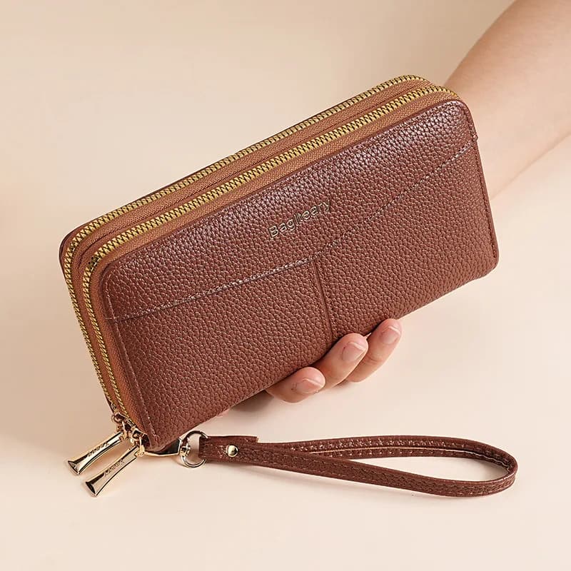 Portafoglio da Donna in Pelle PU di Lusso, Porta Carte e Borsa a Mano Lunga per Donna 2026, Portafogli RFID di Lusso per Telefono da Donna Caibu