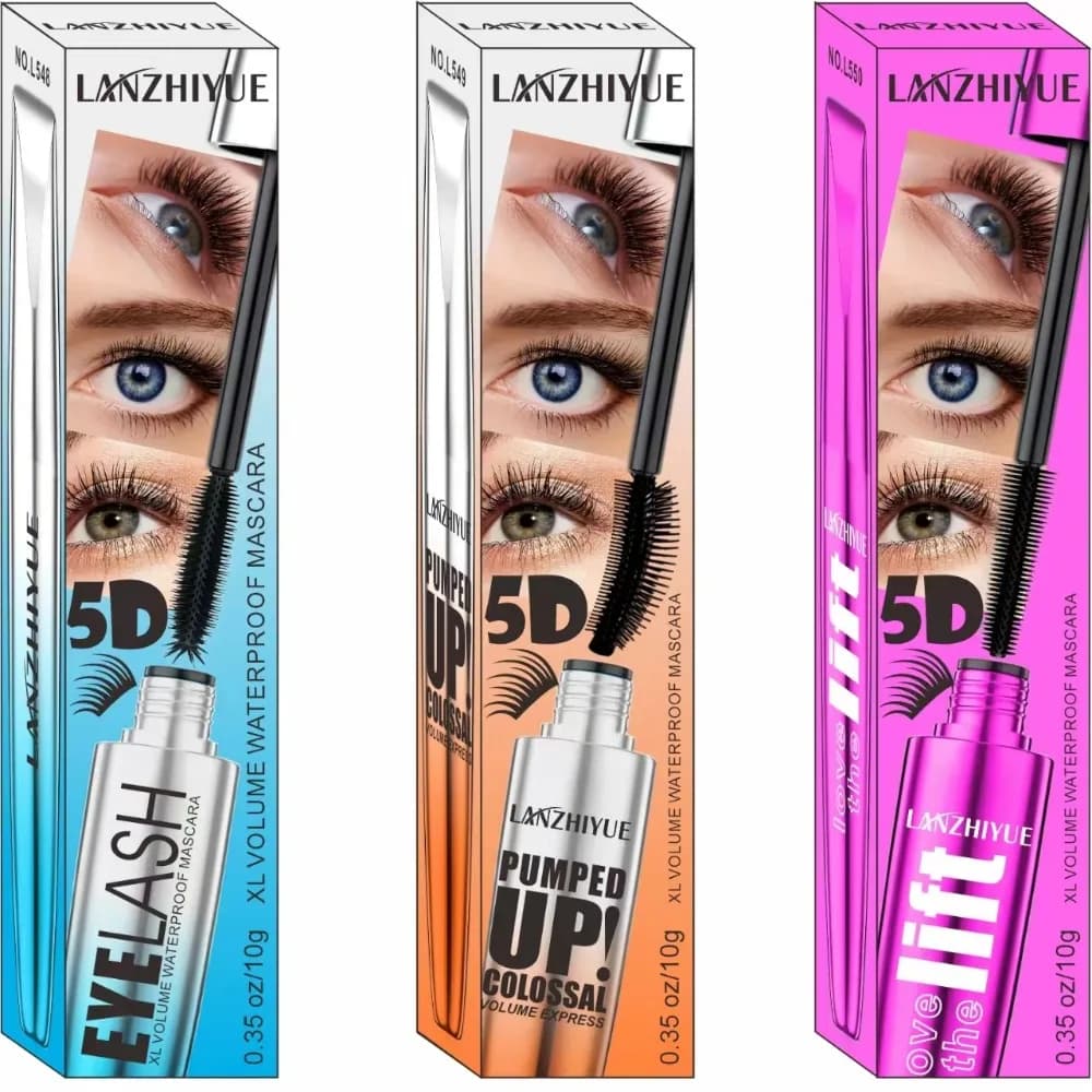 Mascara 5D Volume Extreme Waterproof with Long Craneless Tubing Technology Duration for Special Occasions and Daily Makeup