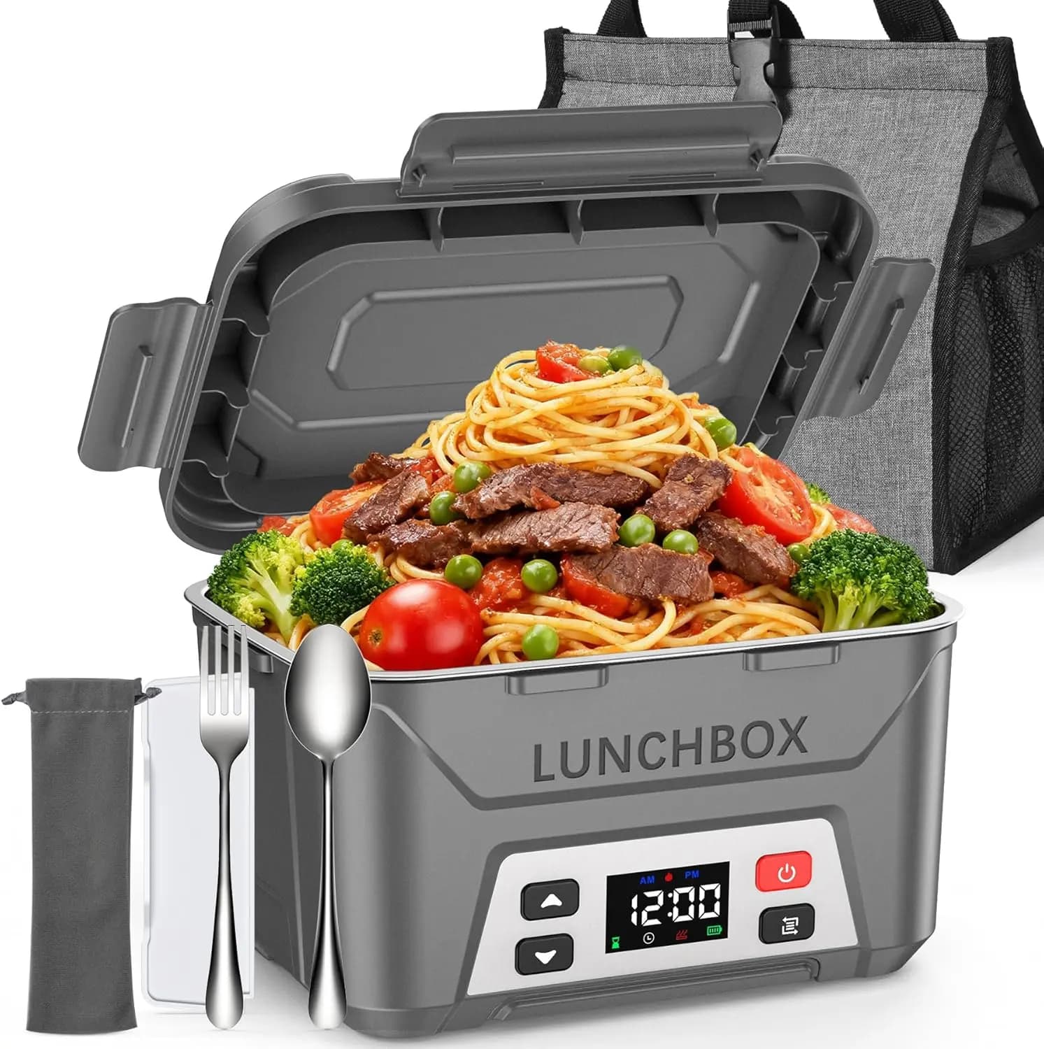Scaldavivande Elettrico Portatile, 5.5 Tazze, Senza Fili, con Funzione Memoria e Mantenimento Automatico del Calore, Grigio