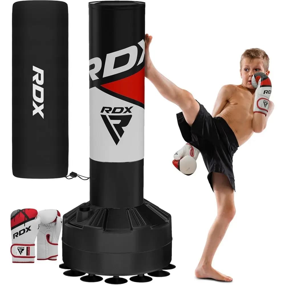 Junior 4T Pedestal Punching Bag with Heavy-Duty Stand for Boxing, Kickboxing, MMA, and Muay Thai Workouts at Home
