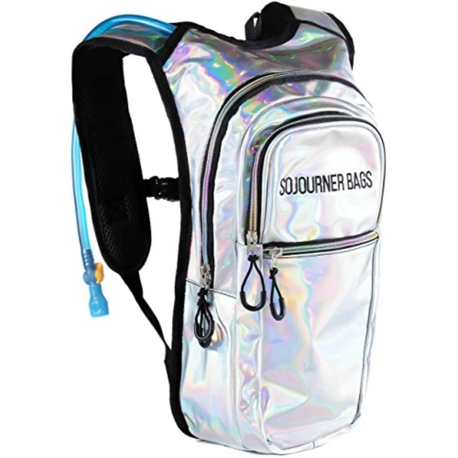 Zaino per Idratazione Sojourner, Zaino Idratazione - Zaino con Sacca d'Acqua da 2L, Essenziale per Festival - Zaino Idratazione per Rave