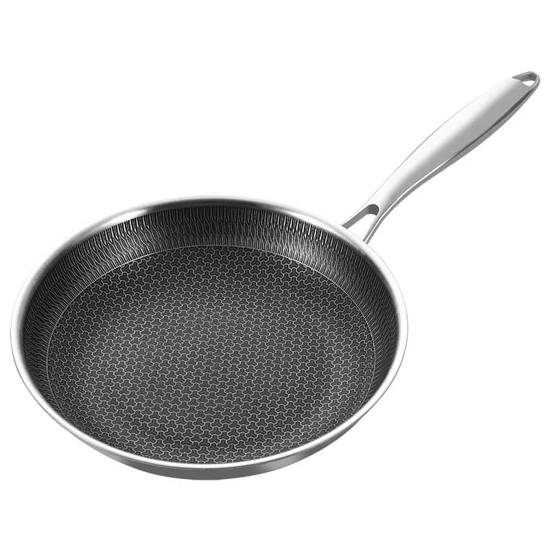 Padella in acciaio inox padella addensata a nido d'ape non rivestito