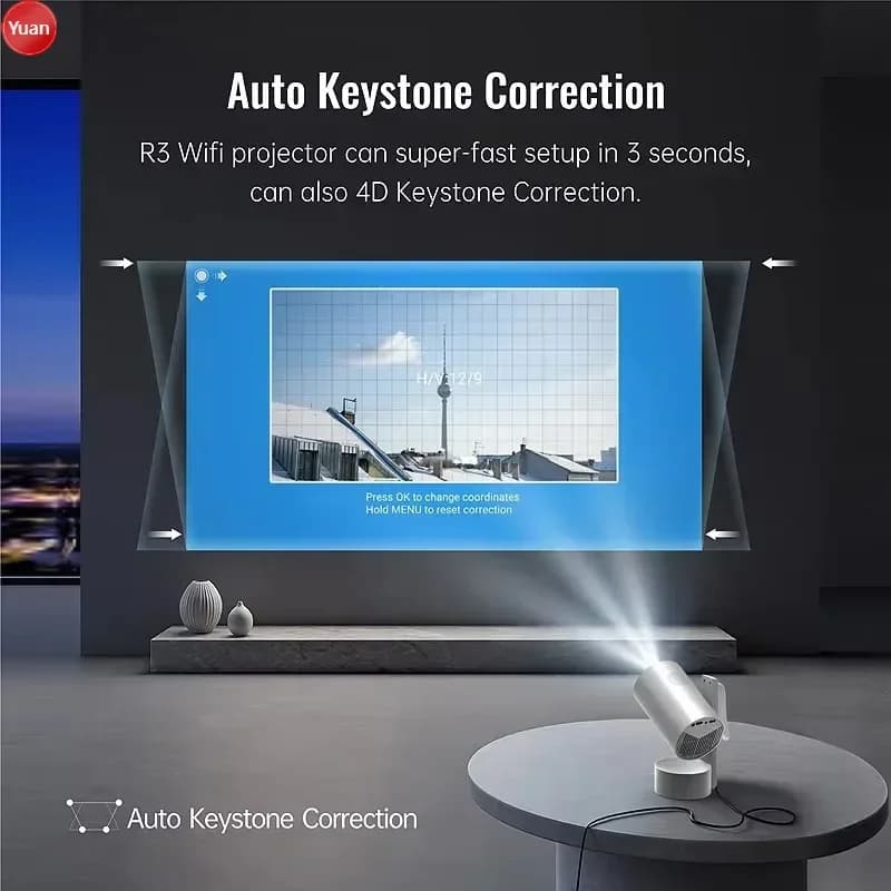 Proiettore per schermo Android 4K Proiettore per videogiochi Android 13 250ANSI 1920*1080P Mini proiettore portatile 4K Full HD