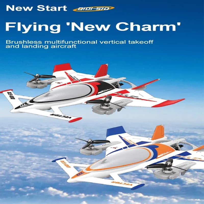 QIDI570 2.4G Aereo telecomandato Motore brushless Aereo vettoriale a 3 assi Modello di aereo ad ala fissa a 8 canali Giocattolo per bambini