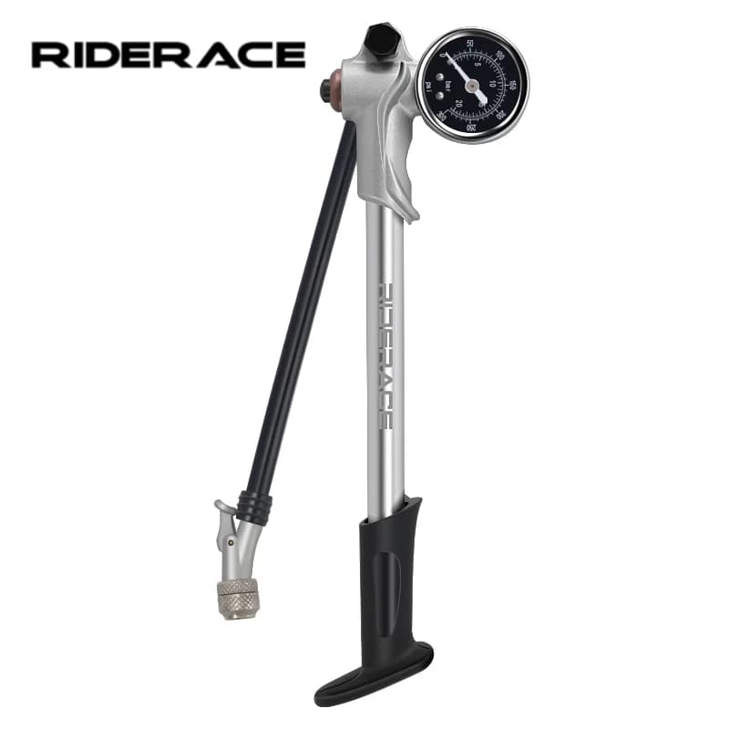 Bicycle Air Shock Pump 300psi With Gauge High-pressure Portable Bike Fork Rear Suspension Pump Hand Tire Air Inflator