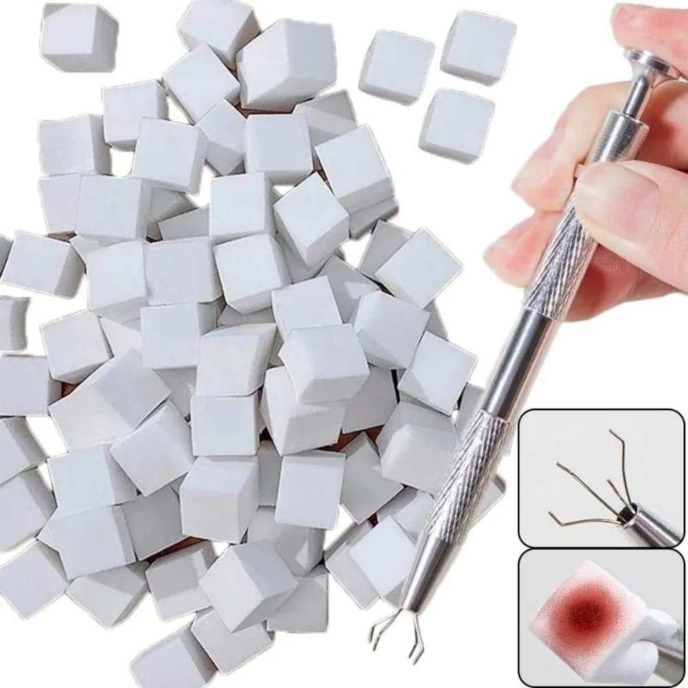 100Pc Spugna per unghie Afferrare la penna Accessori per strumenti per manicure Set di spugne per nail art quadrate Grabber Spazzole per unghie sfumate Design per smalto gel