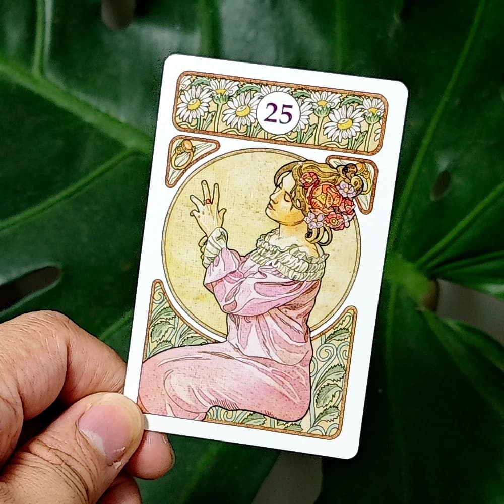 36 carte Lenormand 9 * 6 cm in arte perfetta Nouveau Style Art Nouveau Lenormand Deck Oracle