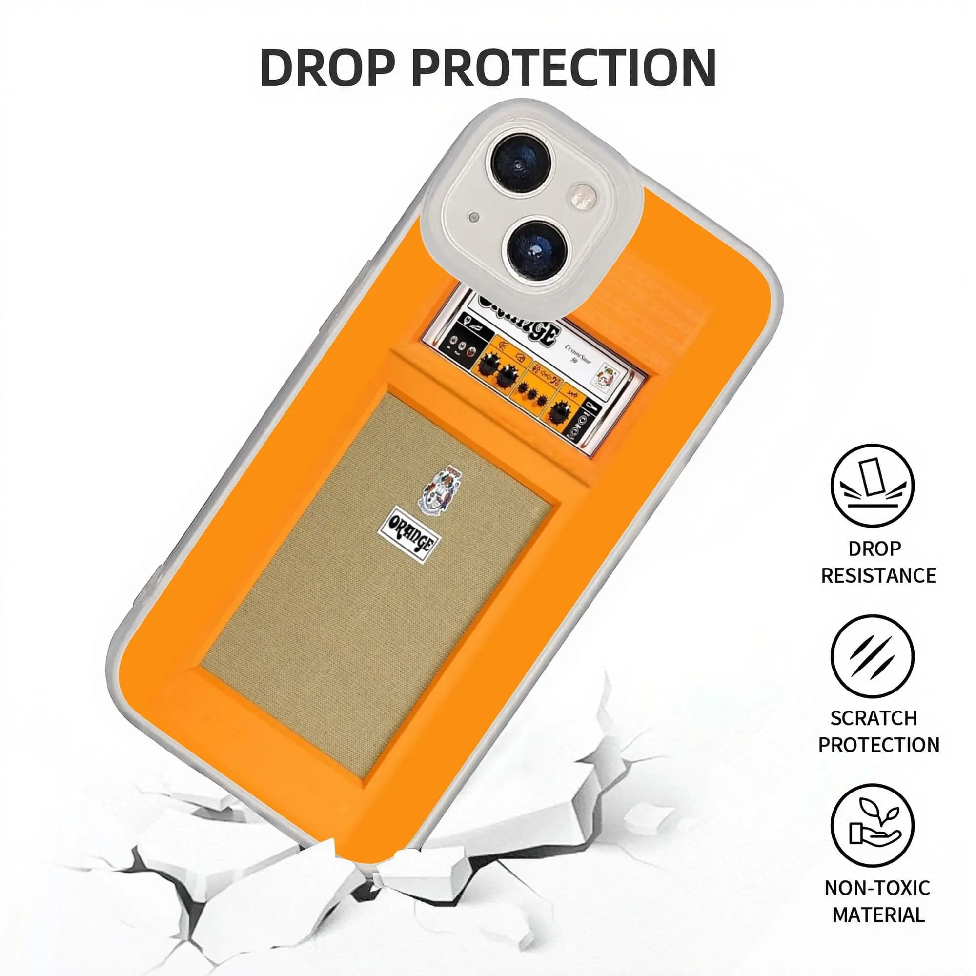 Nuova Cover Antiurto Arancione Armor Bumper per iPhone 17...11 Pro Max