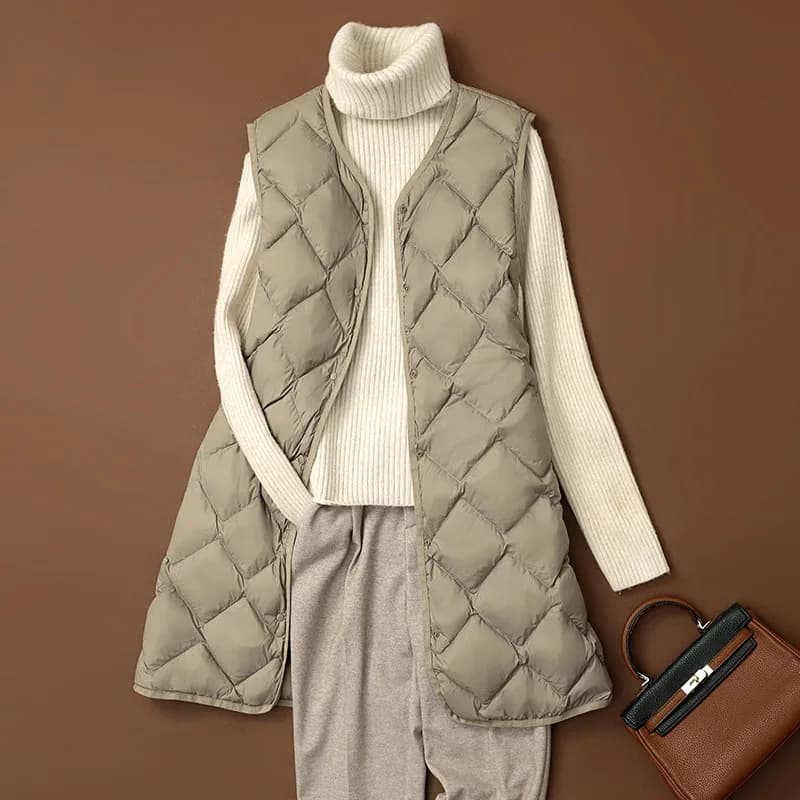 Nuovo piumino senza maniche autunno inverno moda americana per donna Parka cappotti solidi monopetto vintage casual