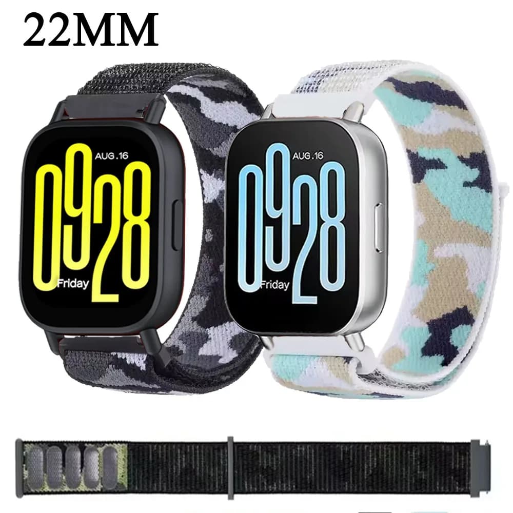Cinturino in nylon da 22 mm per Xiaomi Redmi Watch 5 Active/5 Lite/3 Active/3 Lite Bracciale per CMF di Nothing Watch Pro 3 2 1 Cintura