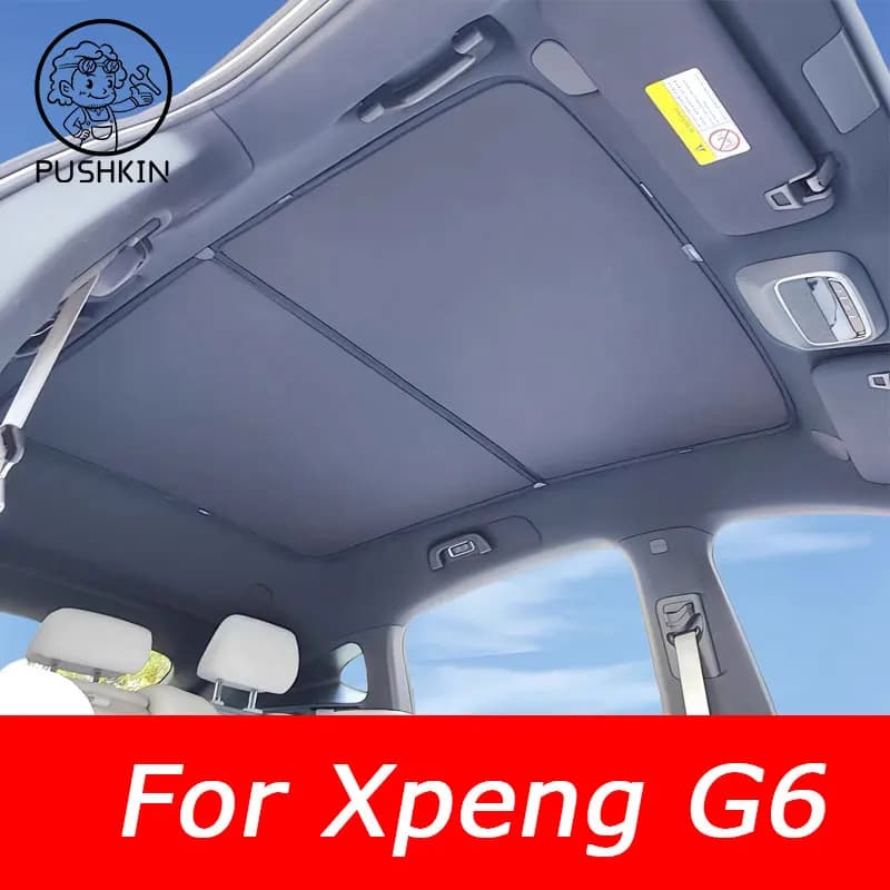 Tetto apribile Parasole Panno di ghiaccio Tetto dell'auto Vetro Anteriore Posteriore Lucernario Isolamento termico Parasole per XPeng G6 Accessori interni