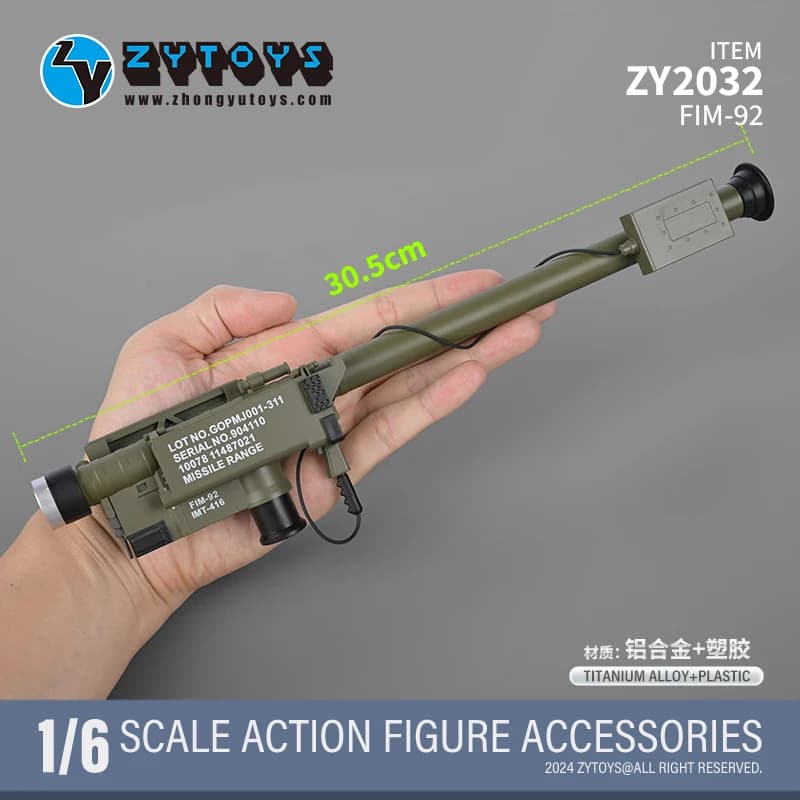 1/6 FIM-92 Missile di Difesa Aerea Stinger Arma Modello In Lega di Plastica ZY2032 per 12 pollici Action Figure Soldato Militare In Magazzino