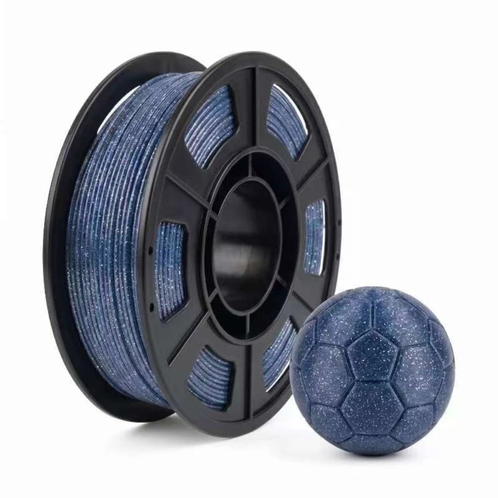 Galaxy Glitter 3D Printer Filament 1.75mm Blue Glitter Gold PLA 250g Spool for 3D Printing