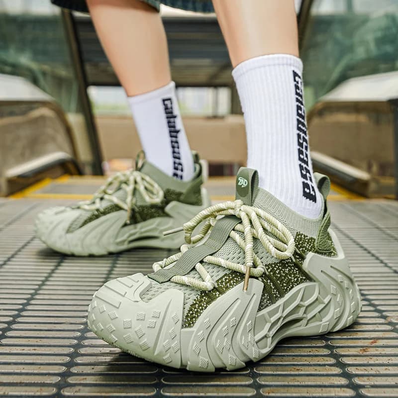 Sneakers Estive Leggere da Uomo con Rete Perforata, Suola Flessibile in Schiuma Morbida Anti-Abrasione, Scarpe per Uso Quotidiano e Outdoor