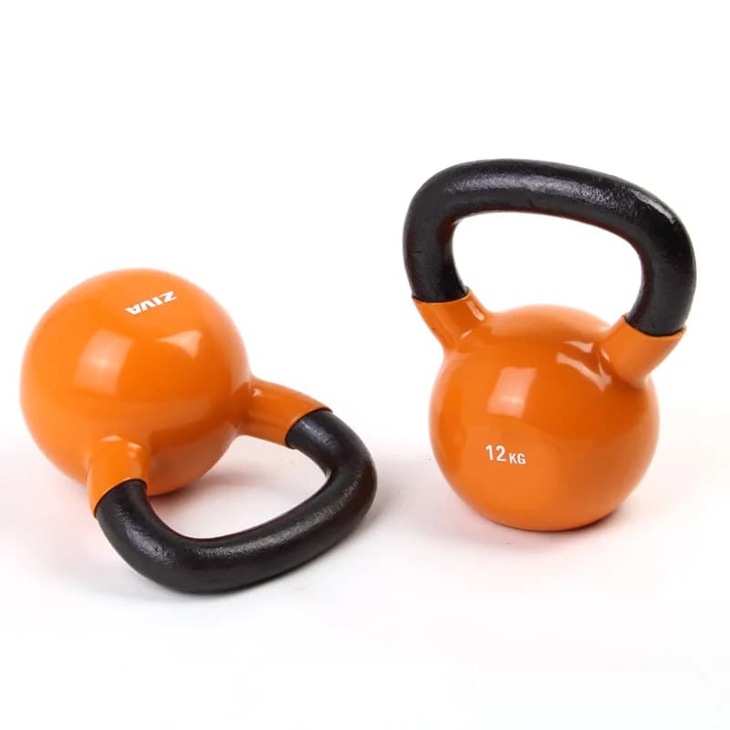 Kettlebell in Ghisa da 20kg, Attrezzatura per Fitness Domestico, Impregnato con Rivestimento Colorato, per Allenamento Personale, in Gomma e Cemento