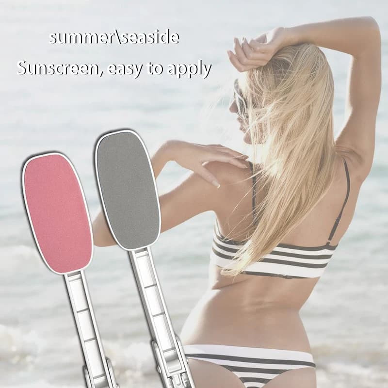Applicatore portatile pieghevole per la schiena Lozione per protezione solare Applicatore per unguento Manico lungo Protezione solare gratuita Abbronzatura per uomini e donne buono