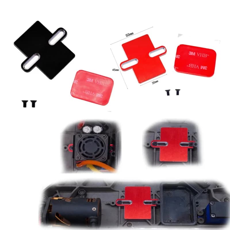 Piastra di montaggio ESC in metallo per 1/10 Traxxas Slash TRX4 Arrma 3S 4S Kraton OutCast Granite Senton Big Rock RC Car Upgrade Parts