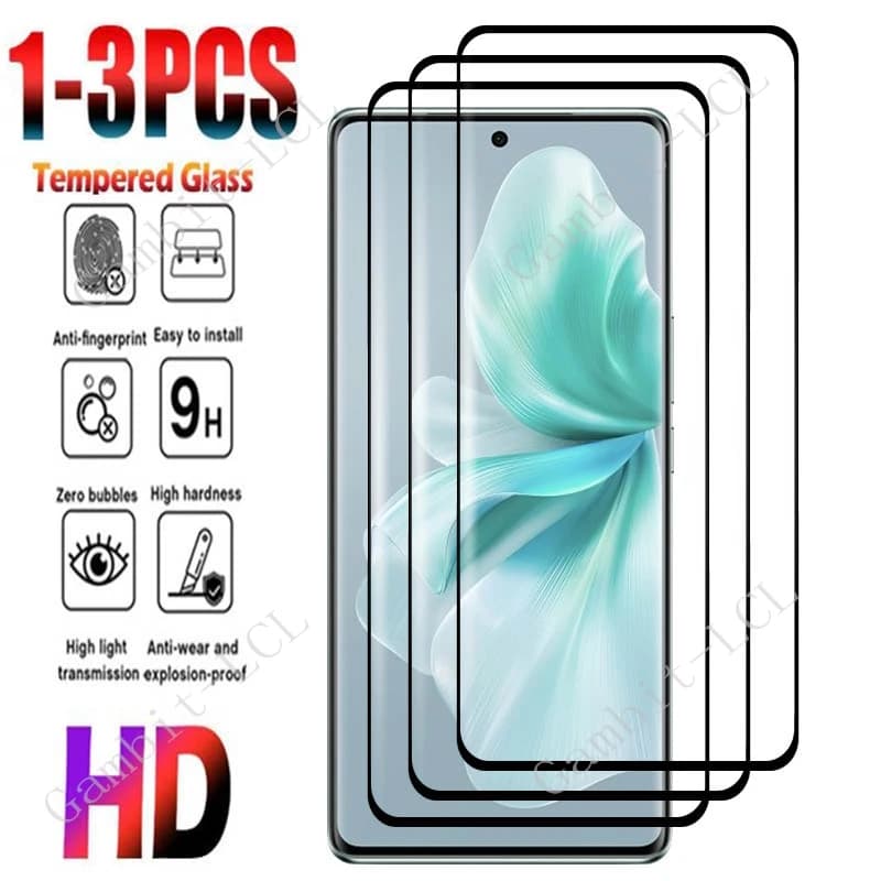 1-3PCS 3D Curvo Pieno di Vetro Temperato Per Vivo V40 Lite 5G Pellicola Protettiva VivoV40Lite V40Lite V30E 6.78 "Copertura Della Protezione Dello Schermo