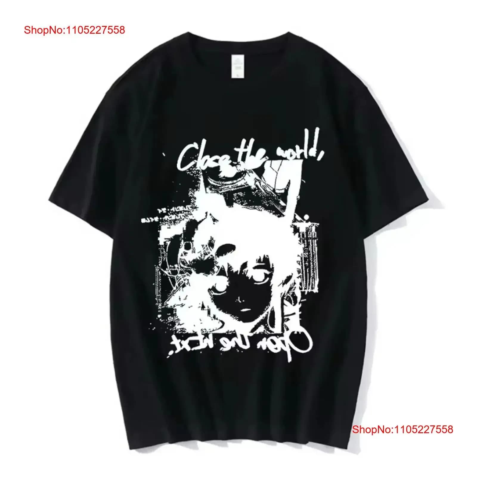 Anime Serial Experiments Lain T Shirt Sz S 3XL vintage lavato streetwear Abiti firmati leggermente comodi Versatile homme