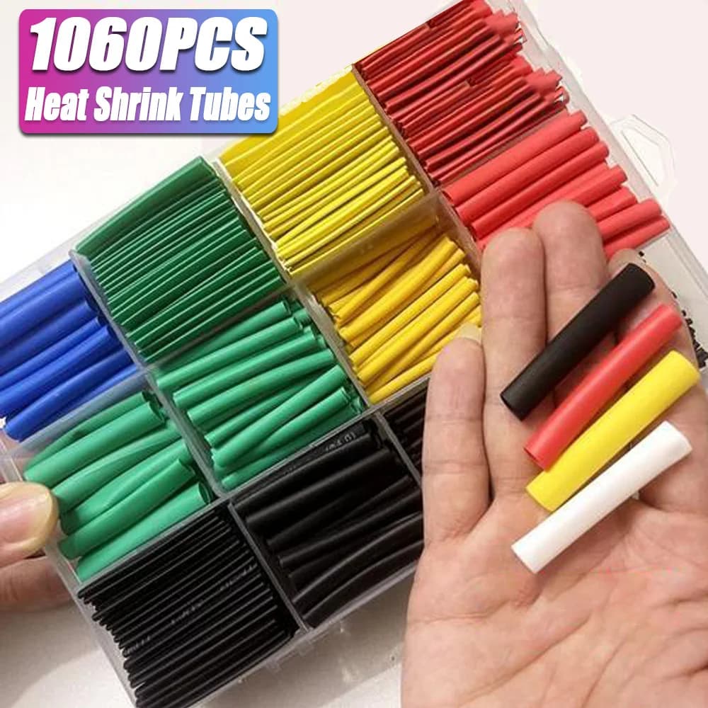127-1060 pezzi 2:1 tubo termorestringente restringente assortito poliolefina guaine isolanti guaine per cavi avvolgere pistola termica restringente