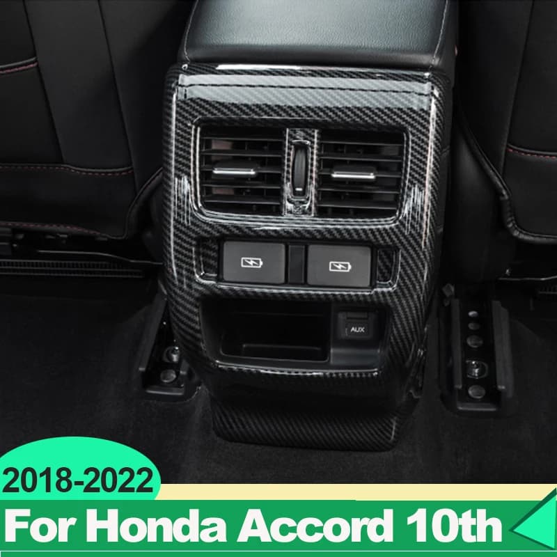 Per Honda Accord X 10th 2018 2019 2020 2021 2022 scatola bracciolo posteriore per auto ibrida presa d'aria copertura Trim accessori per la decorazione