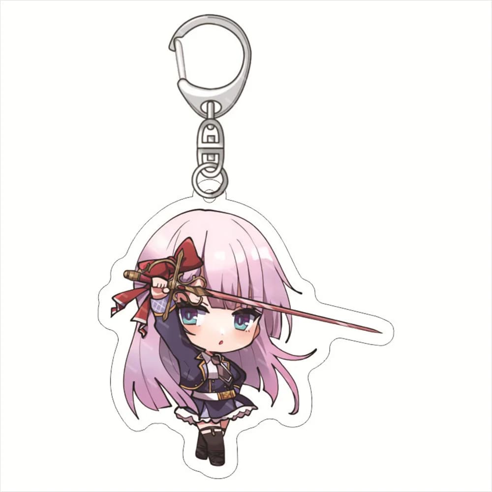 Nuovo Anime The Demon Sword Master of Excalibur Academy Acrilico Portachiavi per auto Anello Portachiavi amico per regalo giocattolo