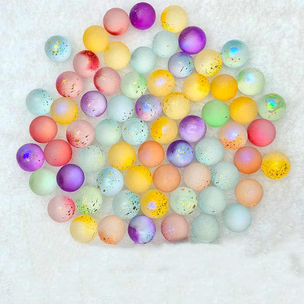 10-60 Pezzi Sfera di Vetro Effetto Cielo Stellato Diametro 14mm, Sfera di Cristallo Trasparente Colorata, Materiale Fai-da-Te per Decorazioni Casa, Giardino e Acquario
