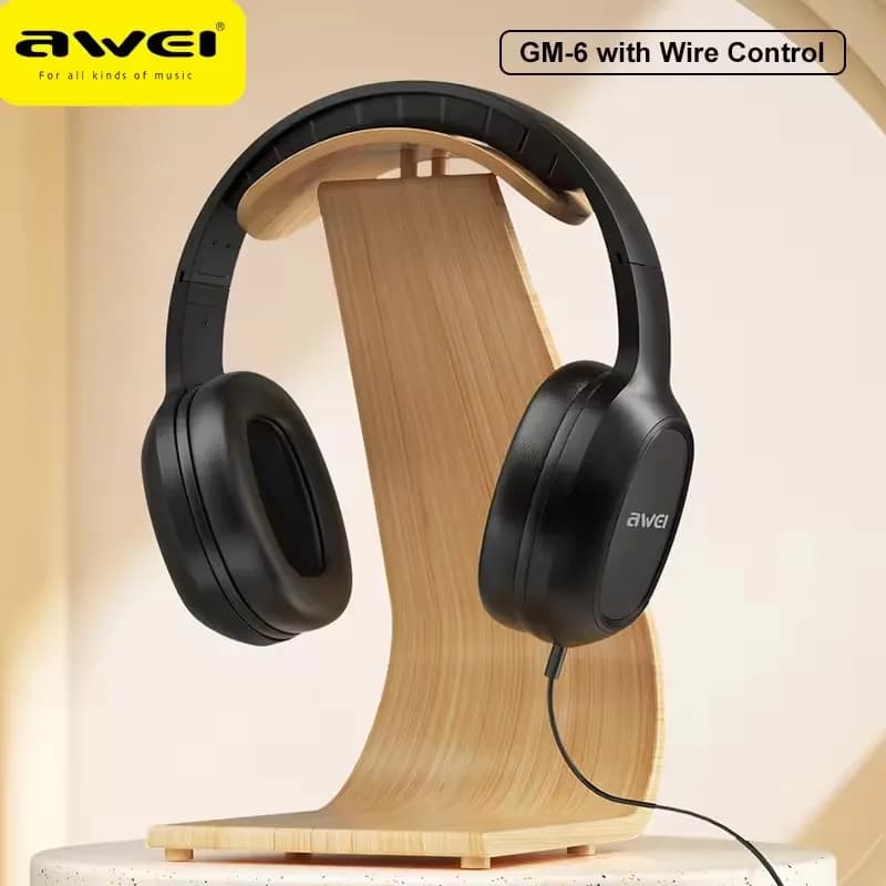 Awei GM-6 Professional wired headphones with wire control Wired gaming headphones with 3.5mm Spina AUX microphone for PC Laptop