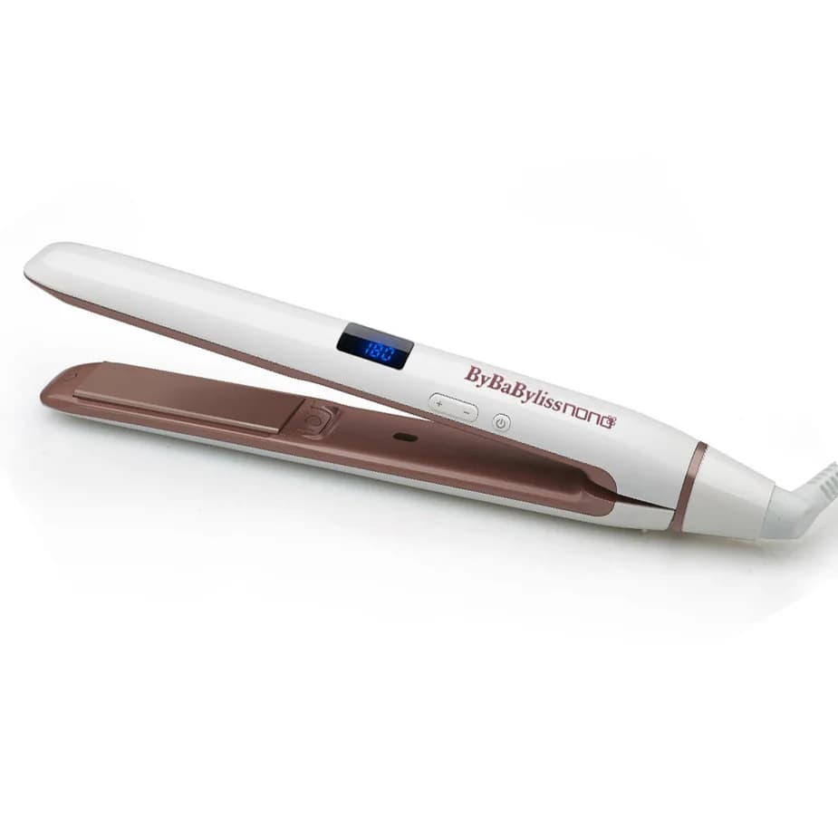 Piastra per capelli professionale in ferro piatto con rivestimento in ceramica con display LCD digitale Ferro arricciacapelli a riscaldamento istantaneo a doppia tensione