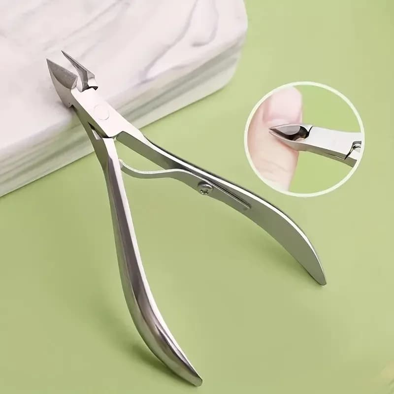 1 tagliaunghie in acciaio inossidabile per unghie spesse e incarnite, strumento di rifinitura di precisione, strumento per pedicure e manicure per salone e casa